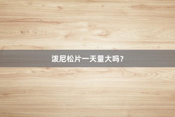 泼尼松片一天量大吗？
